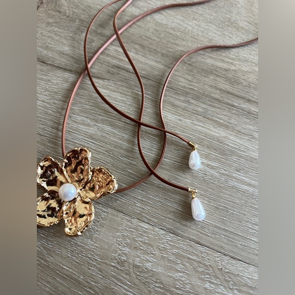 Lucky Brand Floral Rope Tie Choker Necklace - Picture 6 of 6